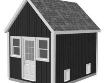 10 x 14 x 8 Shed - Chicken Coop (Plans to build only, not the actual coop or shed)