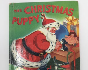 Vintage The Christmas Puppy by Irma Wilde, 1953, Wonder Book