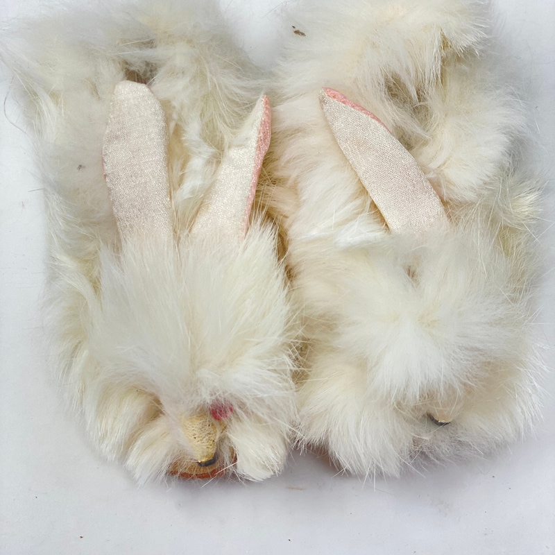 white rabbit slippers