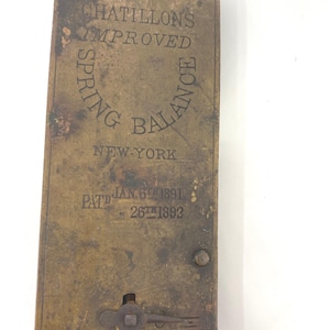 Wonderful Antique Chatillons Improved Spring Balance, New York, 50 Lbs., 1892