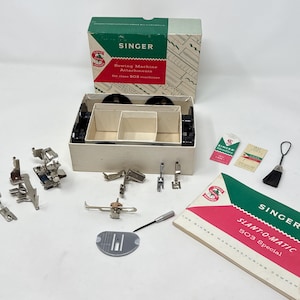 Singer Slant-o-matic 403 Special Instruction Booklet, 1961, 7 Feet, 8 Cams and Tools