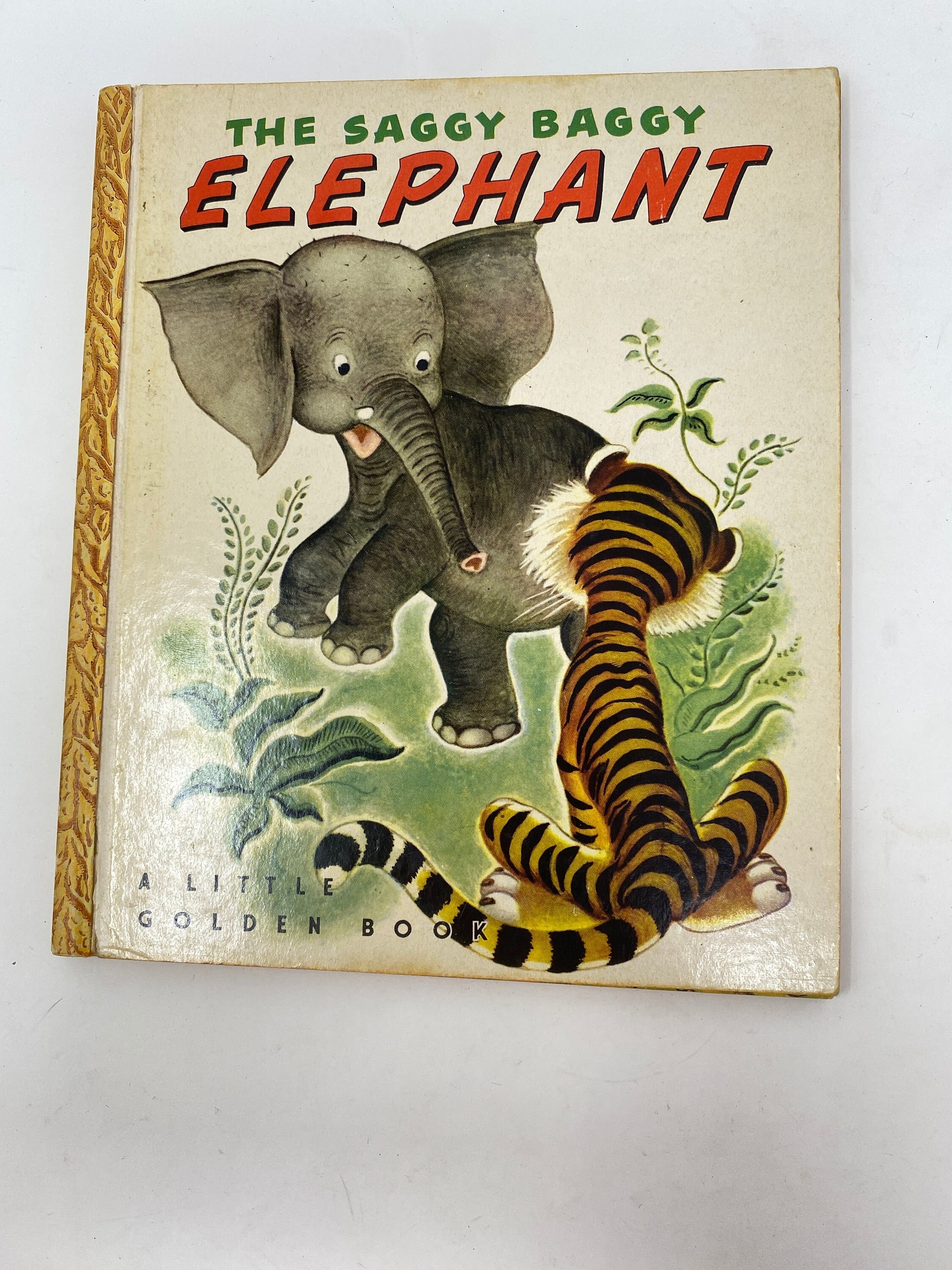 Vintage 1947 Shaggy Baggy Elephant Little Golden Book, First