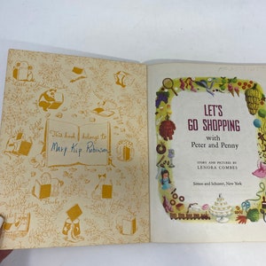 Vintage Little Golden Book Let's Go Shopping with Peter and Penny, 1948, C Edition image 2