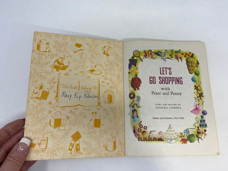 Vintage Little Golden Book Let's Go Shopping with Peter and Penny, 1948, C Edition image 2