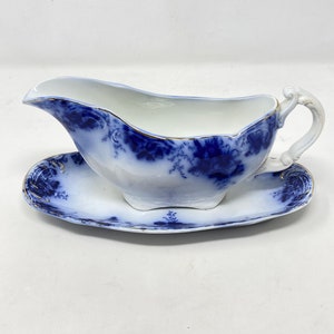 ジョンソンブラザーズ アンティークフロウブルー Oval Bowl