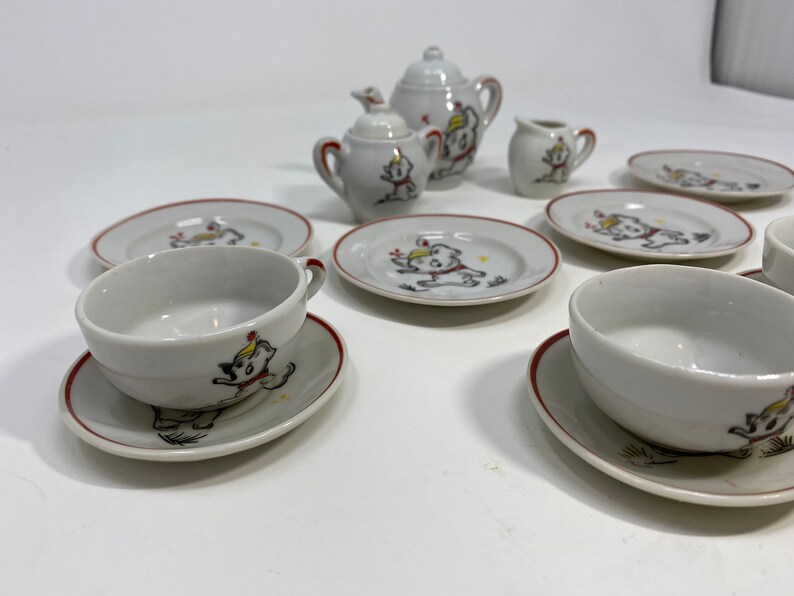 Darling Vintage Sitting Elephant Child's Tea Set 17 Etsy