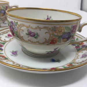 Vintage Schumann Bavaria Germany US Zone Floral Cup and Saucer