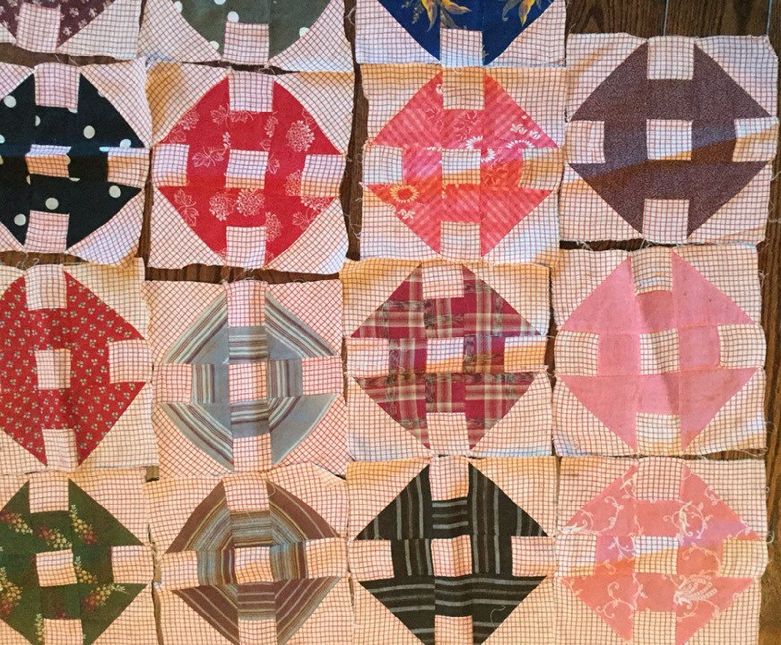 19 Antique Quilt Squares Vintage Quilt Squares Indigo Blue Etsy