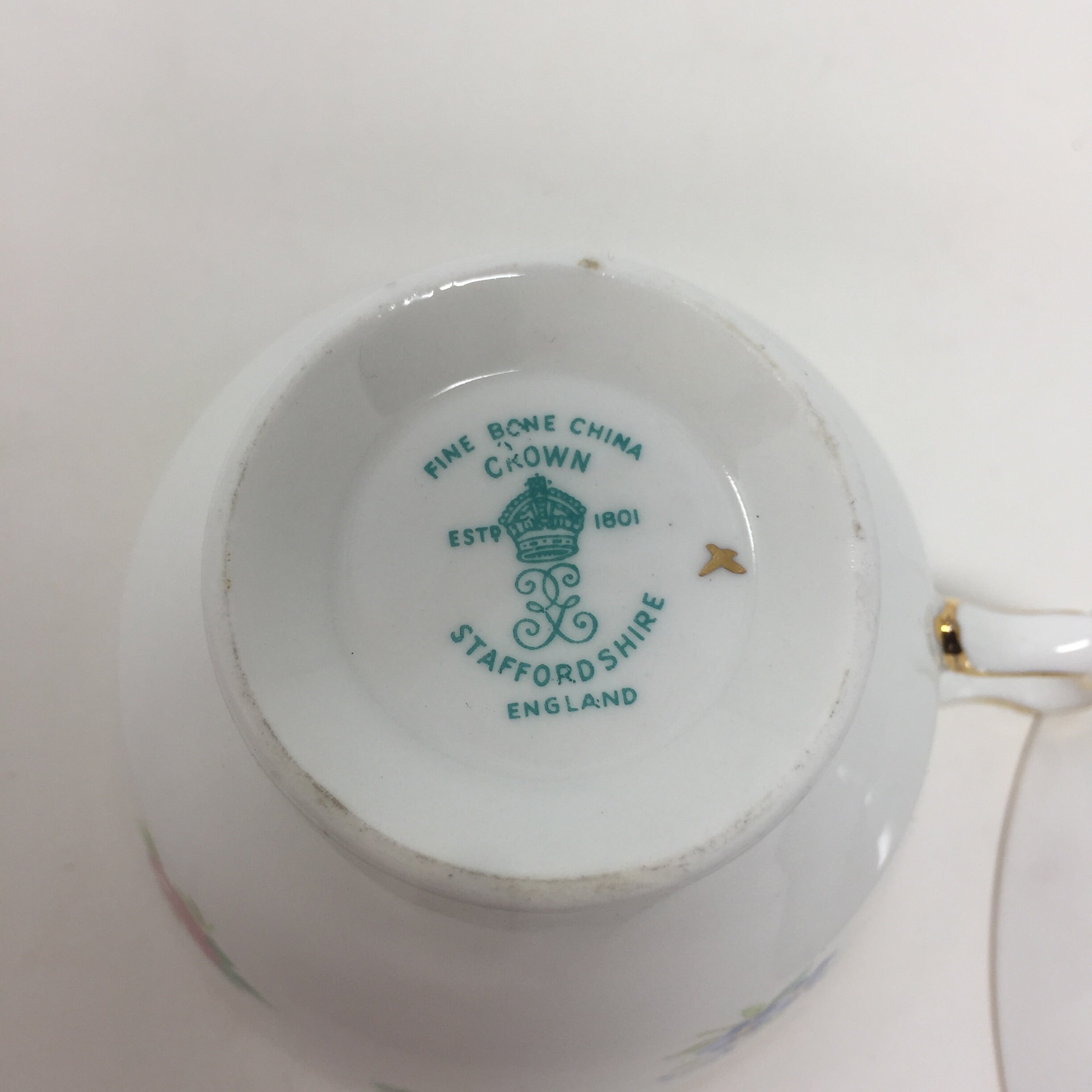 Vintage Staffordshire England Crown Pattern Fine Bone China Etsy