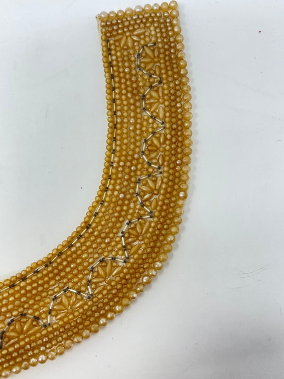 Vintage Beaded Ivory Pearls on Silk Detachable Co… - image 4