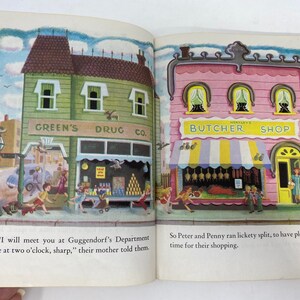 Vintage Little Golden Book Let's Go Shopping with Peter and Penny, 1948, C Edition image 5