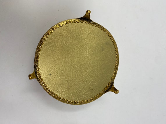 Vintage Ormolu Stylebuilt Vanity Round Jewelry Bo… - image 4