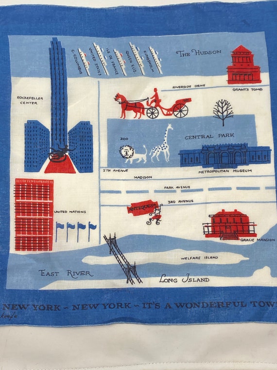 Vintage Handkerchief Tammis Keefe New York New Yor