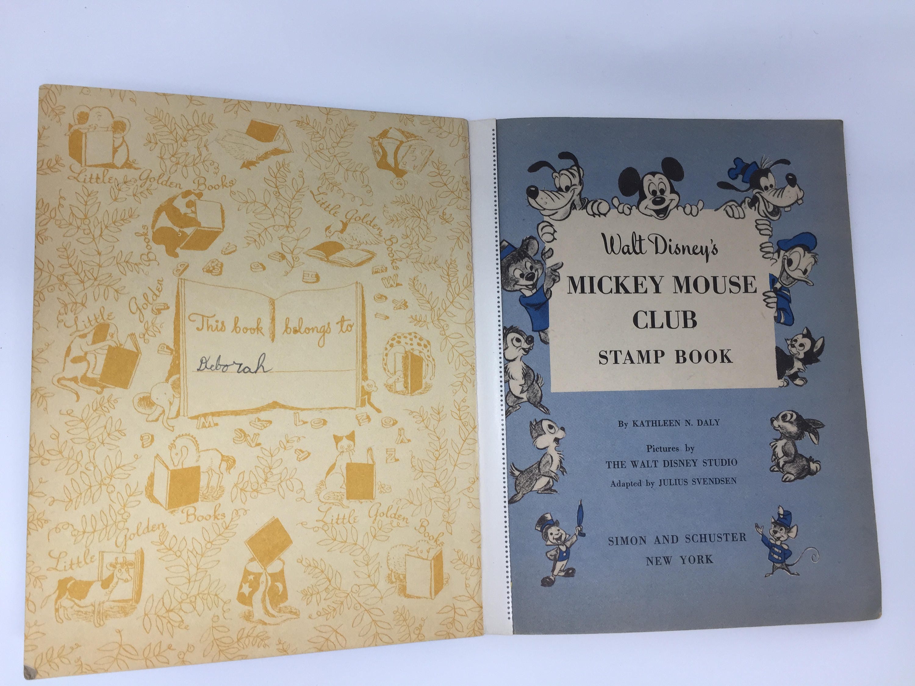 Mickey Mouse Stamp Club, 1956; B Edition; Little Golden Book