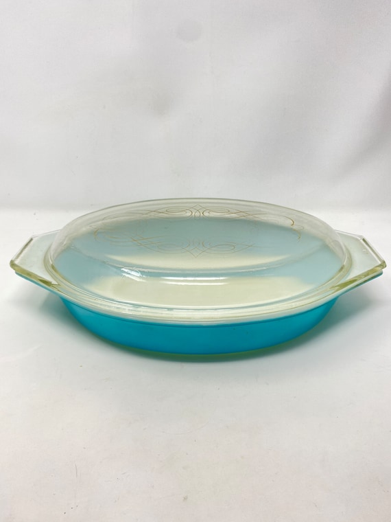 Blue pyrex baking dish sale