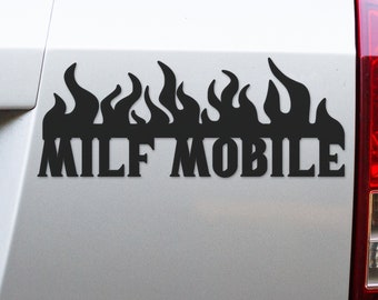 MILF Mobile Vinyl Bumper Sticker