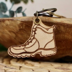 Aesthetic Granola Girl Hiking Boot Keychain image 1