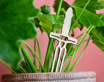 Sword in the Soil Indoor Houseplant Trellis or Decoration - Plant Trellis For Indoor Plant - House Plant Decoration Plant Pots, Plant Stand