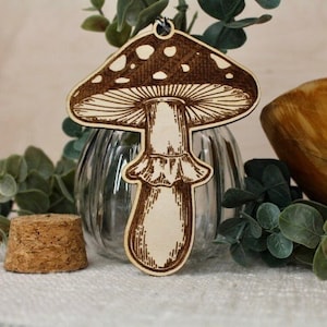 Mushroom Ornament Mushroom Ornament Christmas Cottage Core Ornament Amanita Unique Christmas Ornament Hippy Gifts Mushroom Gifts image 1