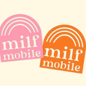 Milf Handy Vinyl Aufkleber - Milf Autoaufkleber - Lustige Autoaufkleber - Retro Aufkleber - Milf lustig - Mama Geschenk - Geschenk für sie - Geschenke - neue Mama