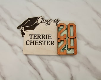 2024 Graduation Gift Money Holder Card Keepsake Magnet or Stand