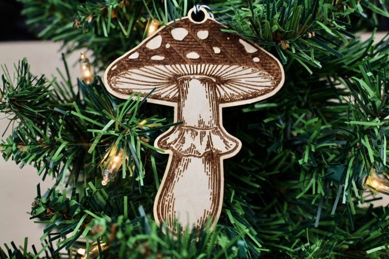 Mushroom Ornament Mushroom Ornament Christmas Cottage Core Ornament Amanita Unique Christmas Ornament Hippy Gifts Mushroom Gifts image 2