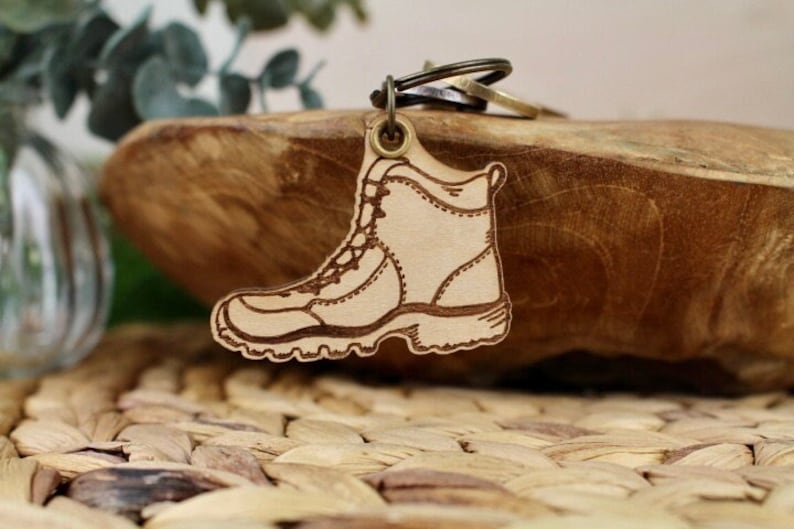 Aesthetic Granola Girl Hiking Boot Keychain image 1