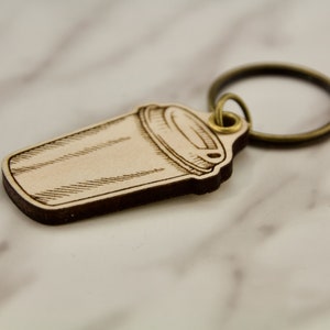 Travel Coffee Cup Engraved Keychain image 5