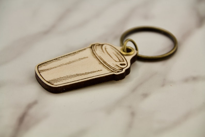 Travel Coffee Cup Engraved Keychain image 5
