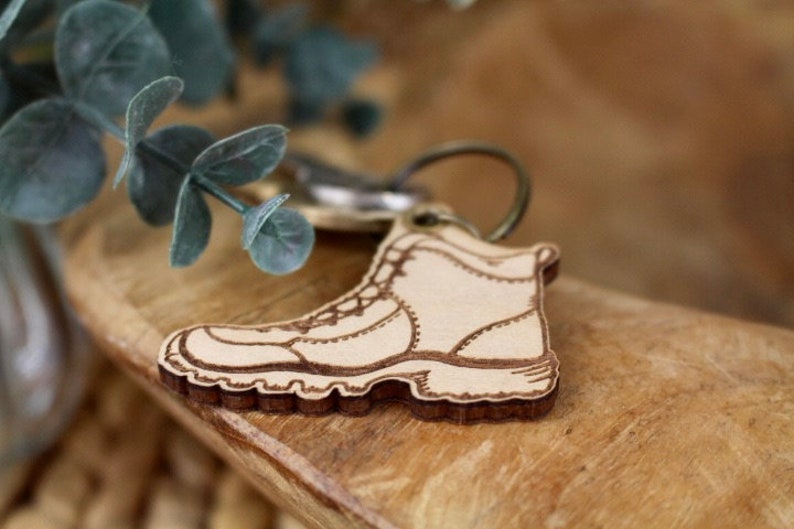 Aesthetic Granola Girl Hiking Boot Keychain image 3