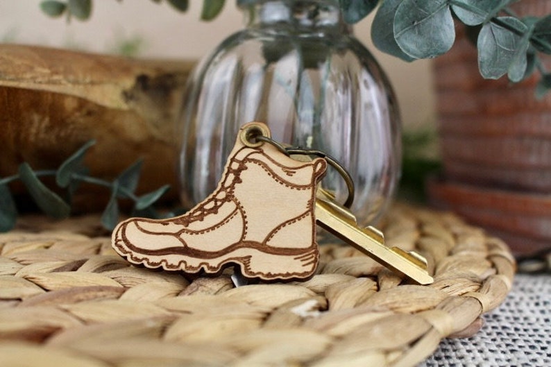 Aesthetic Granola Girl Hiking Boot Keychain image 2