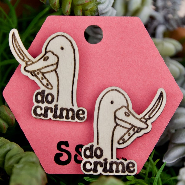 Be Gay Do Crime Goose Earrings - Large Studs LGBTQ