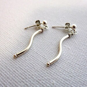 Beautiful earrings hand made, small, stylish, modern, all components are 925 sterling silver.
