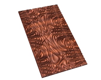 SBART3 Wall panel 3D model for CNC machining with software Vectric Aspire, Cut3D, ArtCAM
