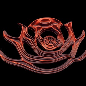 JANIV01 Escultura decorativa abstracta en relieve 3D en arte óptico para mecanizado CNC