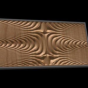 Jungle156S9 Wavy pattern Vector file for V- bit carving with software Vectric Aspire, Cut3D, ArtCAM