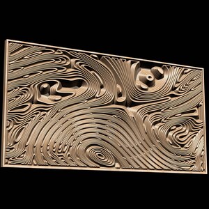 Jungle154S9 Wellenförmiges Vektordatei für V-Bit-Carving für die CNC-Bearbeitung mit Software Vectric Aspire, Cut3D, ArtCAM
