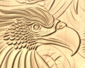 Bas-relief "Eagle head 3" 3d file for CNC
