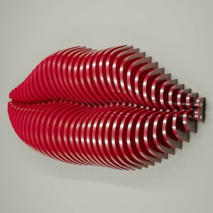 Parametric wall art COOL LIPS CNC cutting file