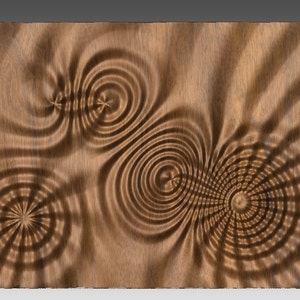 Flow 7717 Decorative abstract 3D relief sculpture model for CNC machining