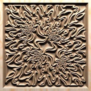 May include: A wooden wall art piece with a 3D design of swirling, layered lines. The design is in shades of brown and creates a sense of depth and movement.