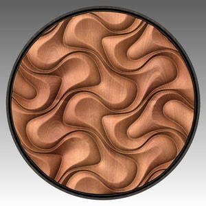 Round wall art table top 3D relief  &quot;CJ 124&quot;
