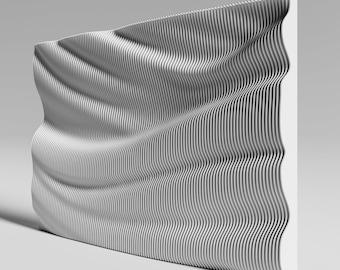 Parametric "Wave wall 1" CNC cutting file
