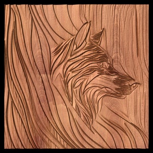 Bas-relief &quot;Wolf&quot; 3d file MJ004 for CNC
