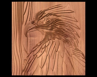 Bas-relief "American Eagle" 3d file MJ002 for CNC