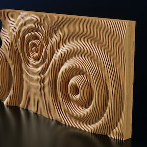 Parametric Wall Art WaveWall50 CNC cutting file