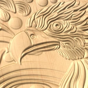 Bas-relief &quot;Eagle head 2&quot; 3d file for CNC