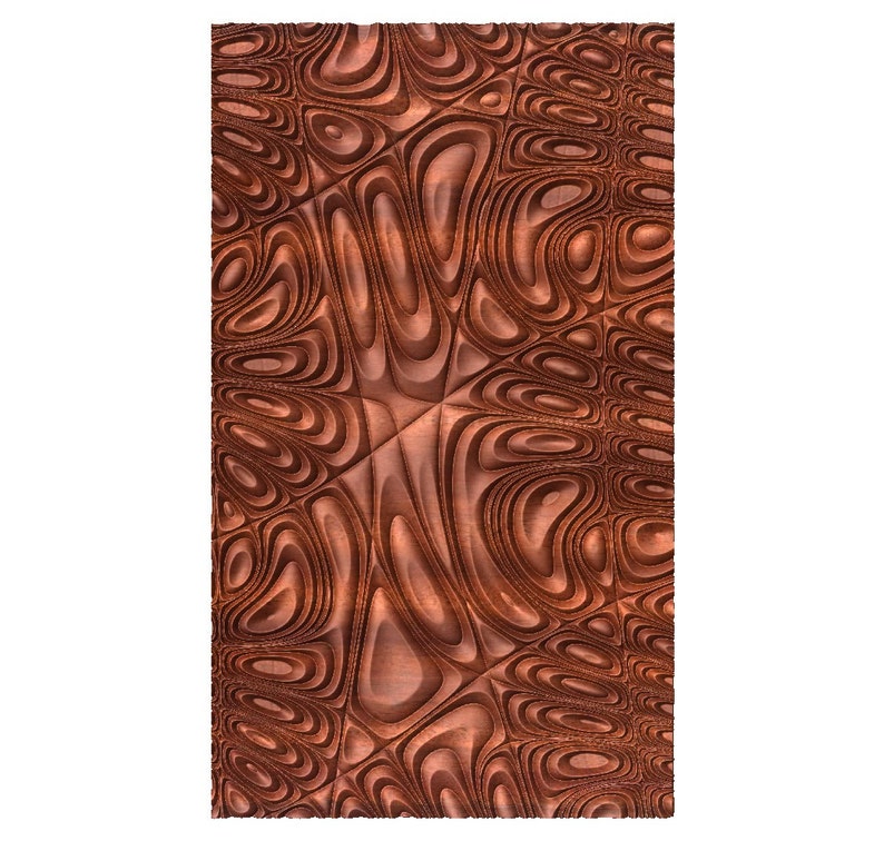 SBART3 Wall panel 3D model for CNC machining with software Vectric Aspire, Cut3D, ArtCAM image 2