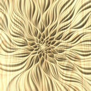 Decorative abstract 3D relief sculpture model FFF 21.18.25 for CNC machining