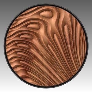 Round wall art table top 3D relief  &quot;CJ 163&quot;